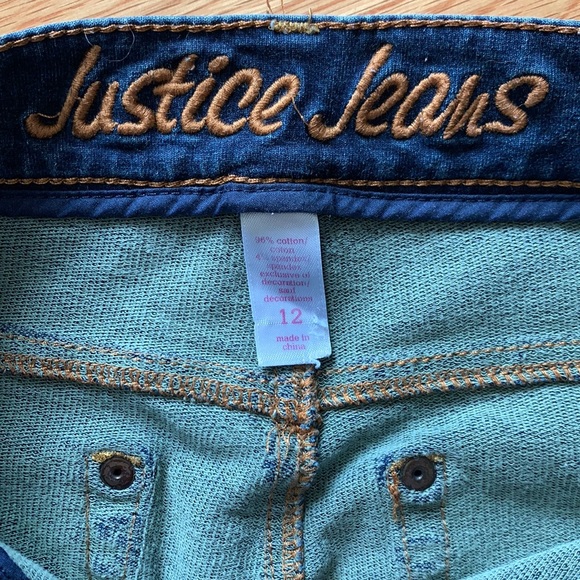 Girls Justice Jeans size 12 - hand painted princess jeans - Picture 5 of 5